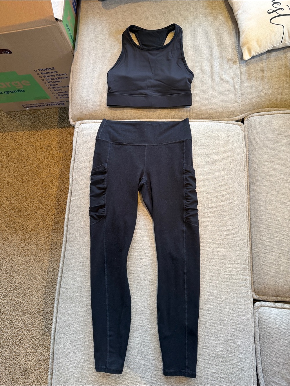 Fabletics Black athletic set